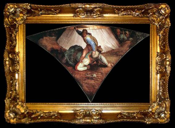 framed  Michelangelo Buonarroti David and Goliath, ta009-2